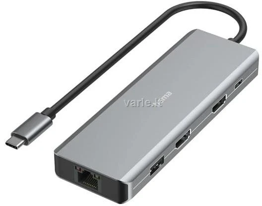 Nešiojamojo kompiuterio prijungimo stotis Hama Connect 2 Media USB-C / 100W