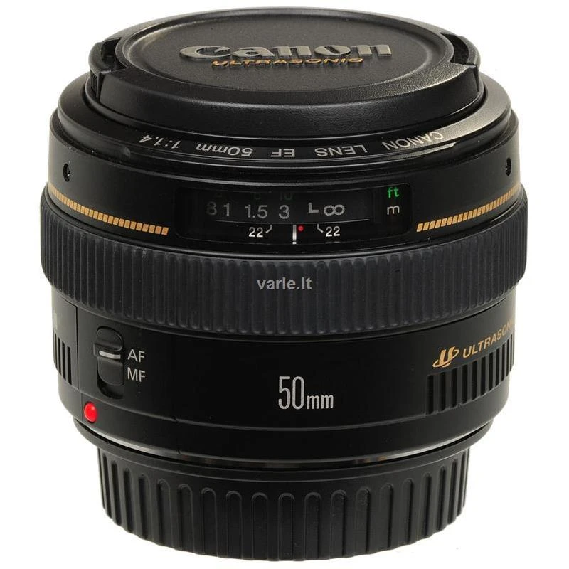 Objektyvas Canon EF 50mm 1:1,4 USM SLR Standartiniai objektyvai Juoda