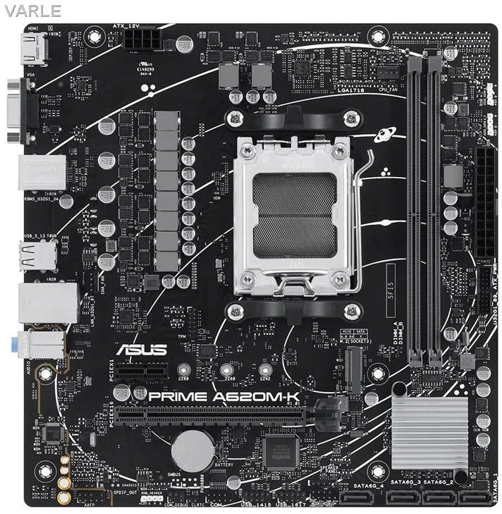 Pagrindinė plokštė Asus | PRIME A620M-K | Procesorių šeima AMD | Procesoriaus lizdas AM5 | DDR5 DIMM | Atminties lizdai 2 | Palaikomos standžiojo disko sąsajos SATA, M.2 | SATA jungčių skaičius 4 | Lustų rinkinys AMD A620 | micro-ATX