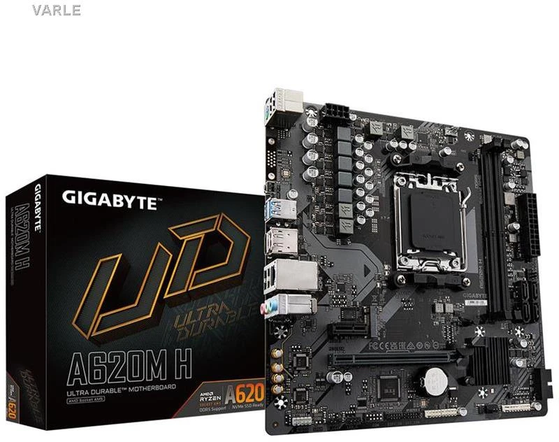 Pagrindinė plokštė Gigabyte Gigabaitas | A620M H 1,0 M/B | Procesorių šeima AMD | Procesoriaus lizdas AM5 | DDR5 DIMM | Atminties lizdai 2 | Palaikomos standžiojo disko sąsajos SATA, M.2 | SATA jungčių skaičius 4 | Lustų rinkinys AMD A620 | Mikro ATX
