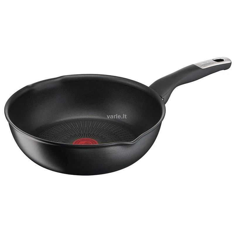 TEFAL Multipan G2557572 Neriboto kepimo keptuvė, 22 cm skersmens, tinka indukcinei kaitlentei, fiksuota rankena, Juodas - Noir