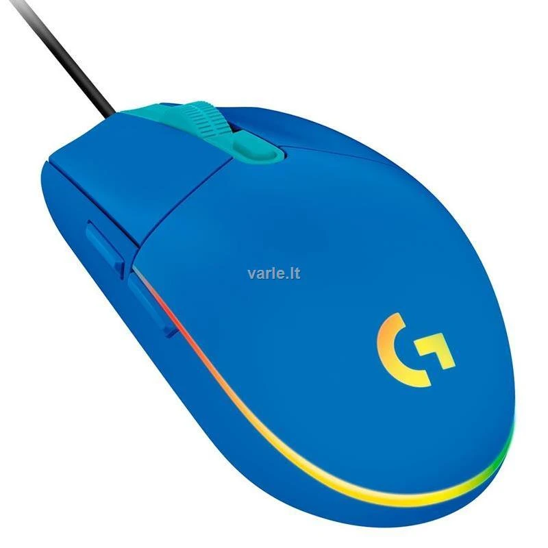 LOGITECH G102 LIGHTSYNC Pelė su laidu žaidimams - Mėlynas - USB - EER