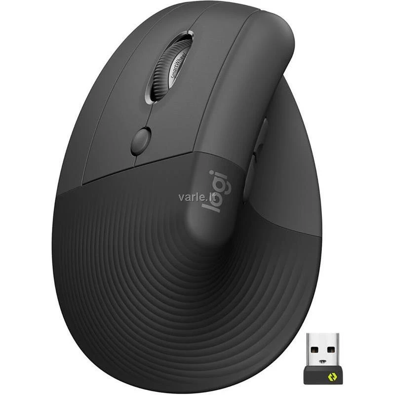 Kompiuterinė pelė Logitech Lift Left, Grafito spalvos aprašymas - Prekės nuotrauka