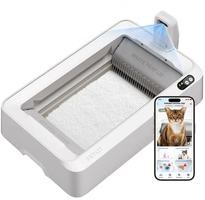 Automatinis katės tualetas Petkit Purobot Purobot Crystal Duo, Baltas