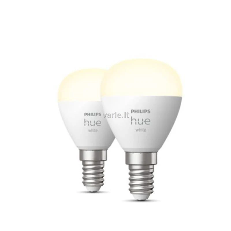 Philips Hue Lamp E14 5.7WW BT rutulinis 2 pak