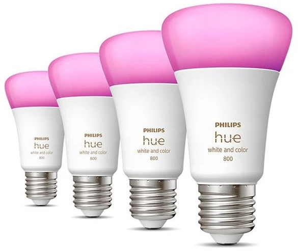 Philips Hue WCA 6,5W A60 E27, 4vnt pakuotė | E27 | 6,5 W | RGBW 2000-6500K | Bluetooth ir Zigbee