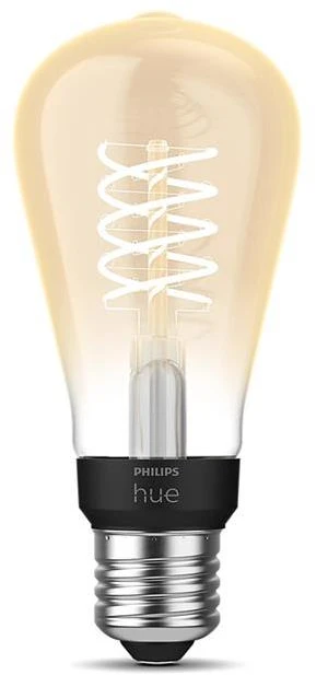 Philips Hue W 7.2W Filament ST64 E27 | E27 | 7 W | Minkštas baltas 2100K | Bluetooth ir Zigbee
