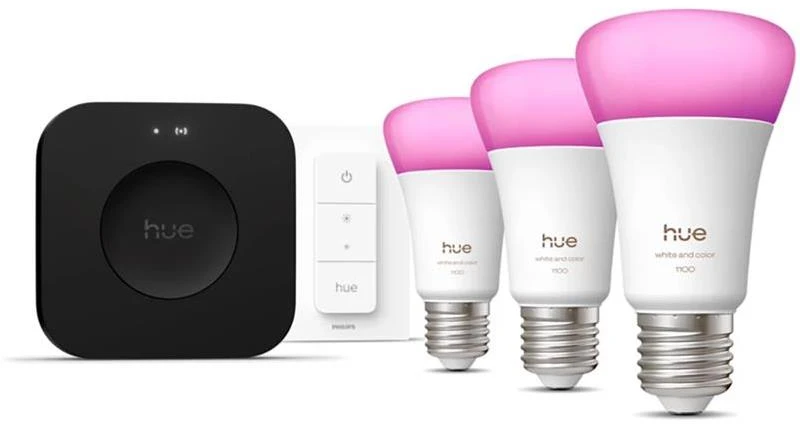 „Philips Hue Bridge Pro“ + 3 x E27 + šviesos reguliatorius