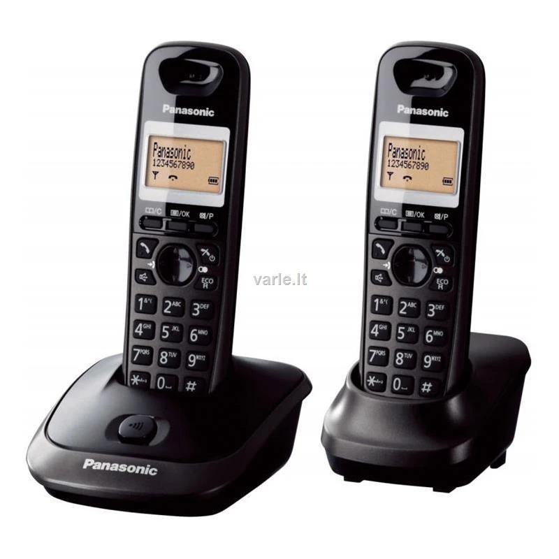 Panasonic | Belaidis | KX-TG2512FXT | Integruotas ekranas | Skambintojo ID | Juodas | Konferencinis skambutis | Telefonų knygelės talpa 50 įrašų | Garsiakalbis | Belaidė jungtis