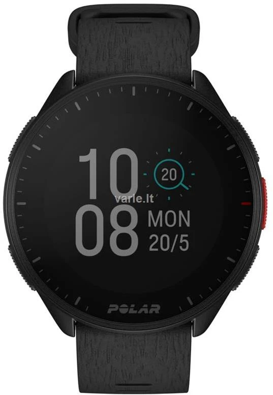 Išmanusis laikrodis Polar Pacer,S/L dydžio, Juodos spalvos