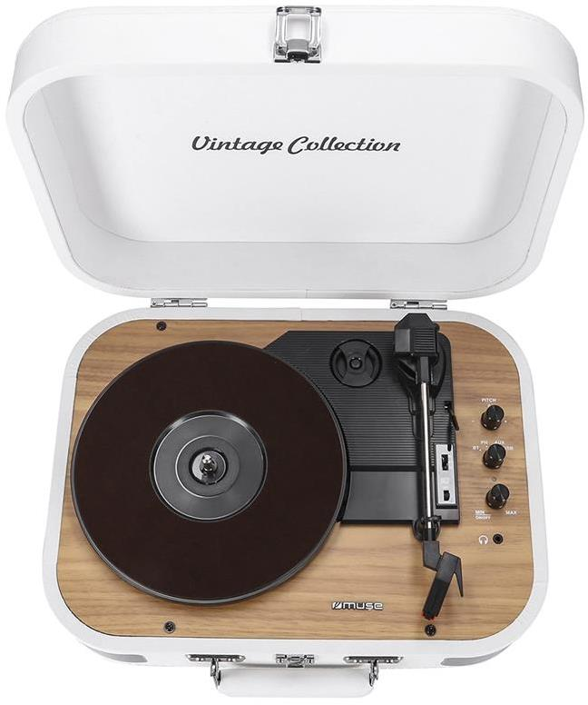 Muzikinis centras Muse Mūza | Patefonas stereo sistema | MT-201WW | Patefonas stereo sistema | USB prievadas | AUX įėjimas