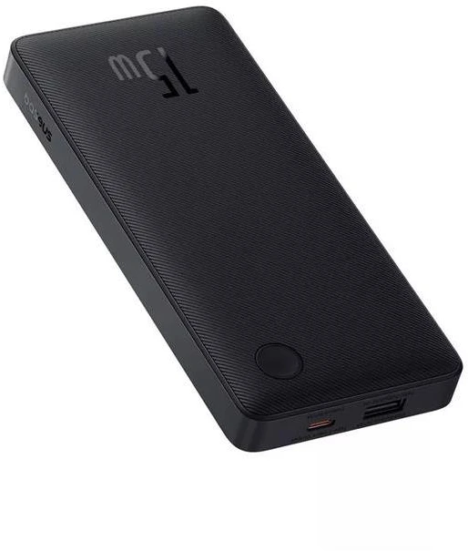 LiPo išorinis akumuliatorius (PowerBank) 10000mAh 15W USB + USB-C Airpow Lite juodas BASEUS