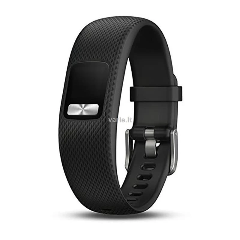 Dirželis išmaniąjai apyrankei Garmin Vivofit 4, S/M dydžio, silikoninis, Juodos spalvos