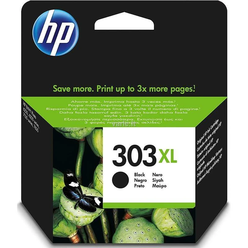 Hewlett Packard (HP) HP 303XL didelės talpos juodo rašalo kasetė, 600 puslapių, skirta HP ENVY Photo 6230, 7130, 7134, 7830 spausdintuvams