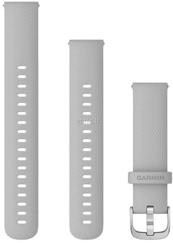 Išmaniojo laikrodžio Garmin greitai atsegamas silikoninis dirželis, Pilkos spalvos, 18mm
