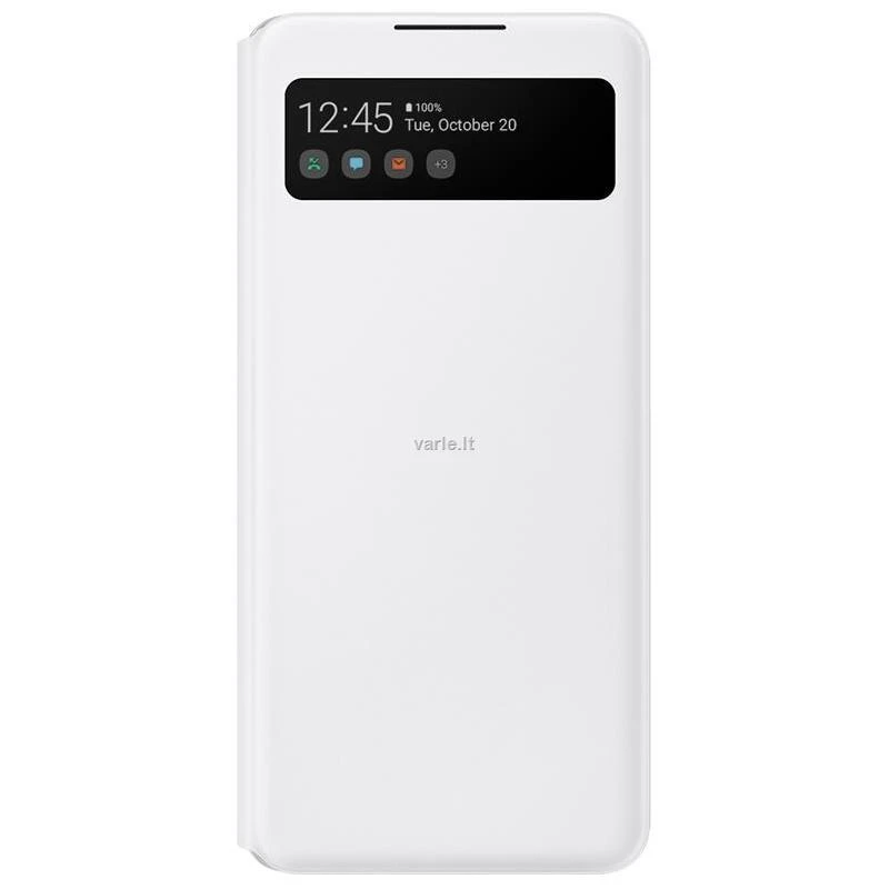 Dėklas EA426PWE Smart S View dangtelis, skirtas Samsung Galaxy A42 (5G) (Baltas)