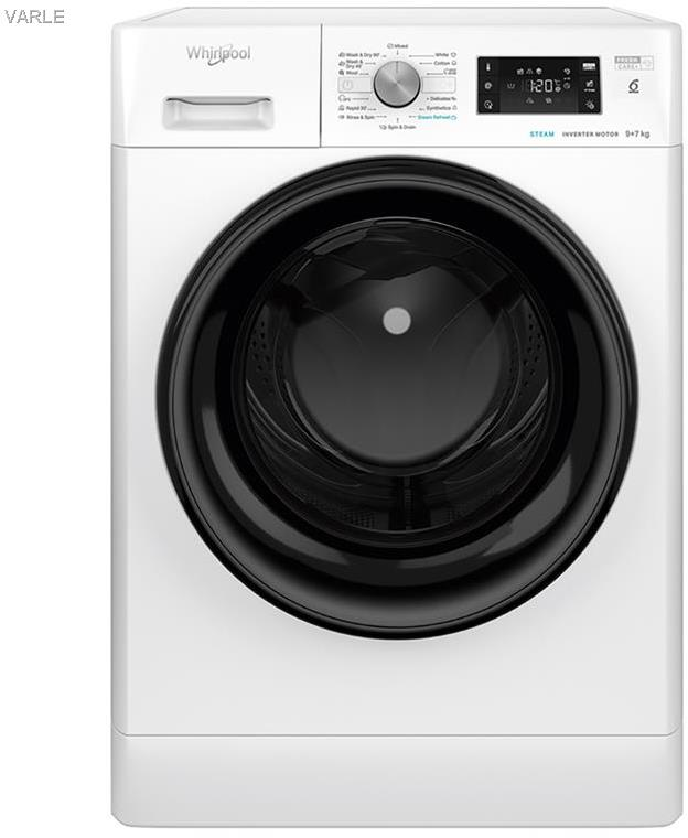WHIRLPOOL Skalbimo mašina - Džiovintuvas FFWDB 976258 BV EE, E energetinė klasė, 9kg - 7kg, 1600 aps./min., Gylis 60,5 cm, Inverterinis variklis, Garų atnaujinimas