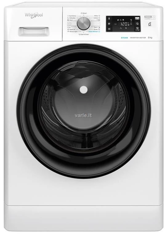 WHIRLPOOL Skalbimo mašina FFB 8469 BV EE, 8kg, 1400 rpm, Energy class A, Gylis 63 cm, Inverter motor, Steam refresh