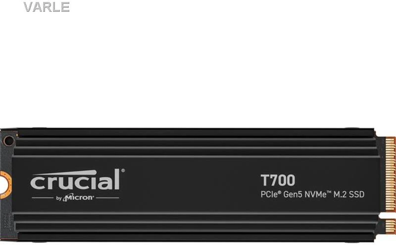„Crucial T700 M.2 PCI-e 5.0 NVMe 1TB“ radiatorius
