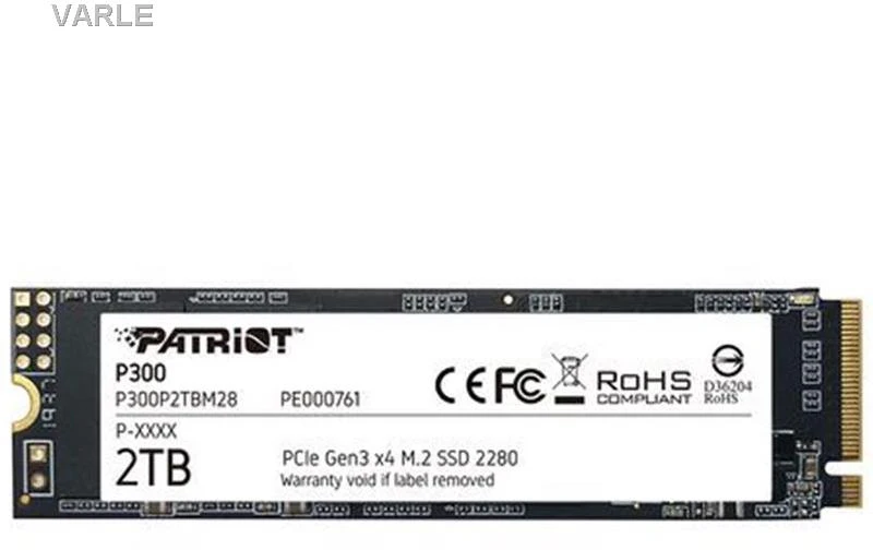 Kietasis vidinis diskas Patriot P300 M.2 PCIe Gen 3 x4 2TB SSD