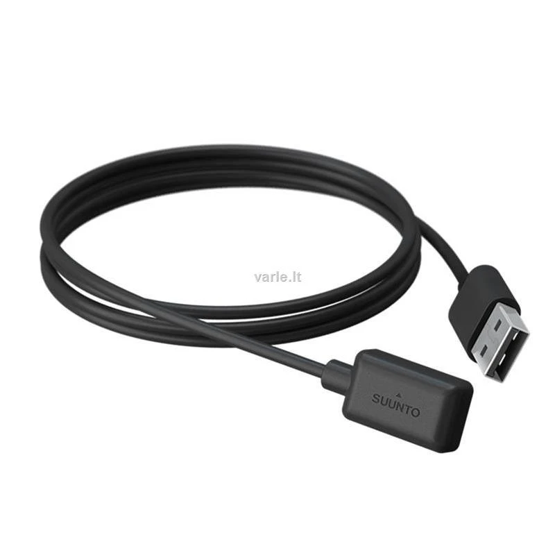 Išmaniojo laikrodžio Suunto magnetinis įkroviklis/ USB laidas, Juodos spalvos