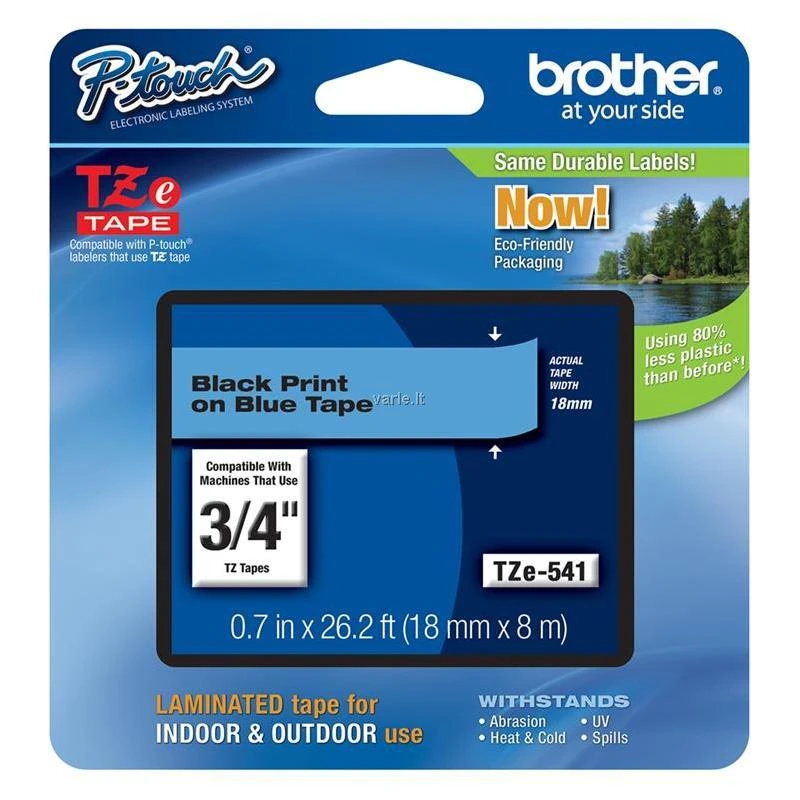 Brother BROLIS TZ541 18 Juodas ON Mėlynas