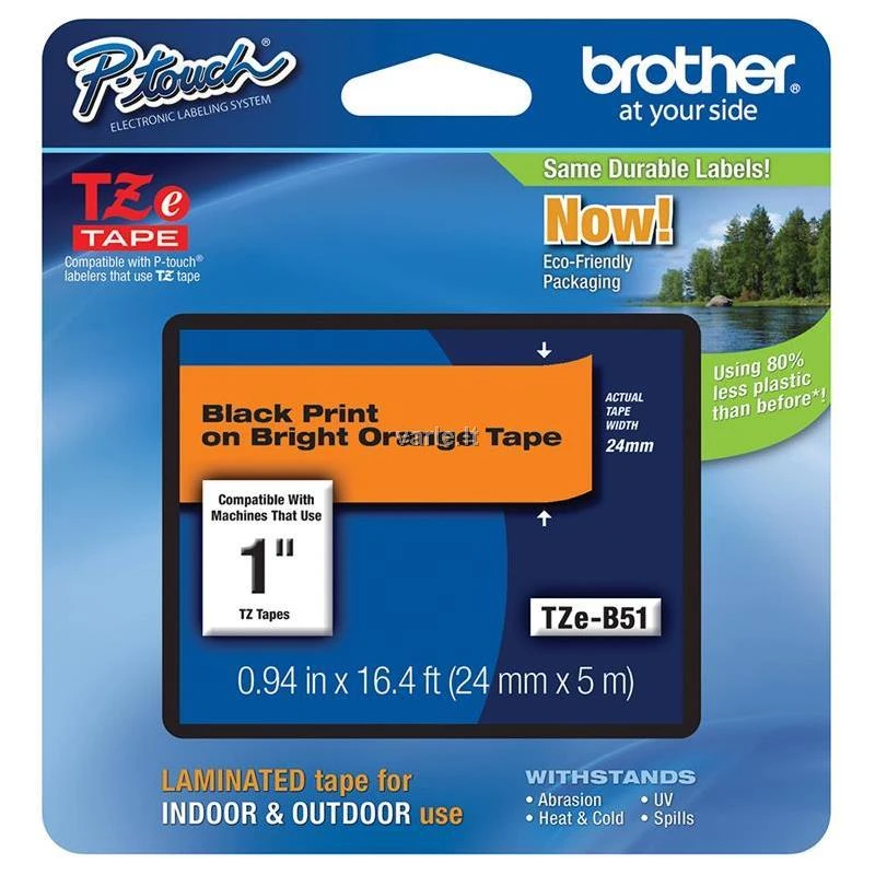 Brother BROLIS TZB51 24 Juodas ON Oranžinis