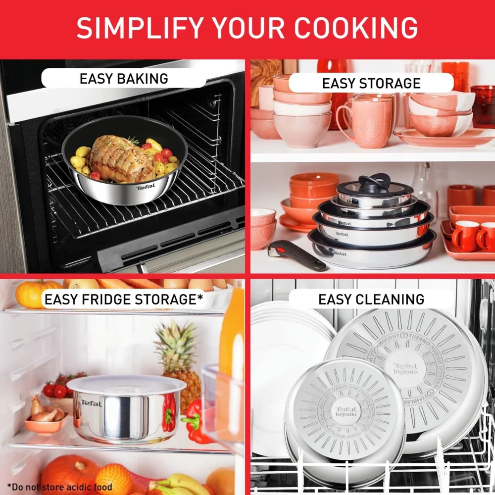 Puodų ir keptuvių rinkinys Tefal Ingenio Emotion, 13 dalių (L897SD74)