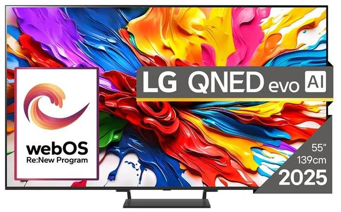 Televizorius LG QNED evo AI 55QNED93A6A 139.7 cm (55") 4K Ultra HD Smart TV Wi-Fi Juodas