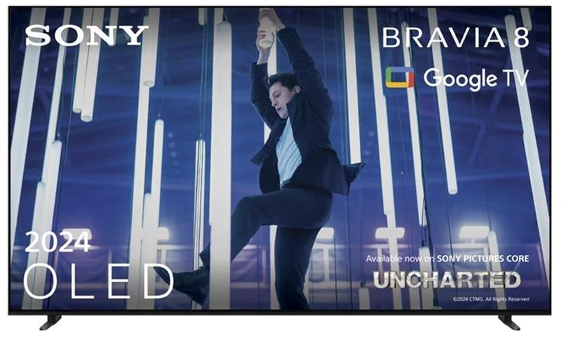 Televizorius Sony BRAVIA 8 K55XR80B, 55" OLED 4K UHD, 120 Hz, Google TV, Dolby Vision, Dolby Atmos, tamsiai sidabrinės spalvos