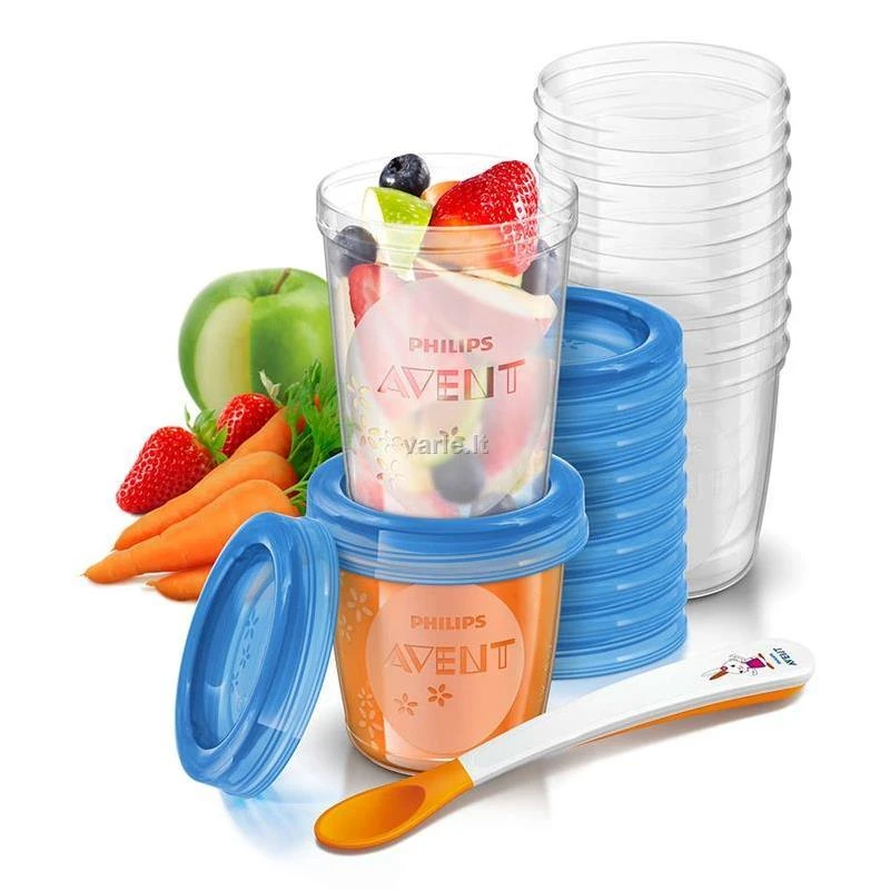 Philips Food Storage Cup Avent SCF721/20 Mėlyna
