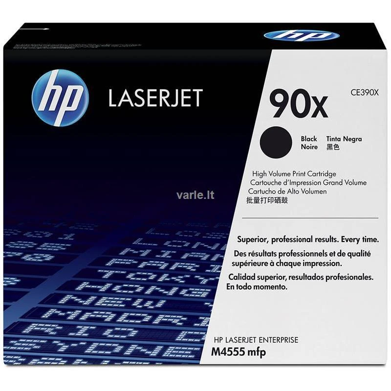 Hewlett Packard (HP) HP 90X High Yield Juodas Tonerio kasetė, 24000 puslapių, skirta LaserJet M4555 series,M602,M603