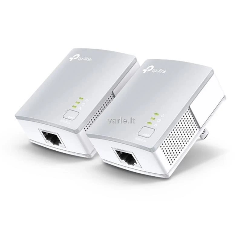 TP-LINK AV500+ maitinimo tinklo rinkinys su kintamosios srovės pralaidumu, 500 Mbps maitinimo tinklo greitis, 1 prievado greitasis Ethernet, „Homeplug AV“, „Žalias Powerline“, kištukas