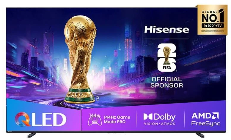 Televizorius Hisense 100E7Q PRO 2.54 m (100") 4K Ultra HD Smart TV Wi-Fi Juodas