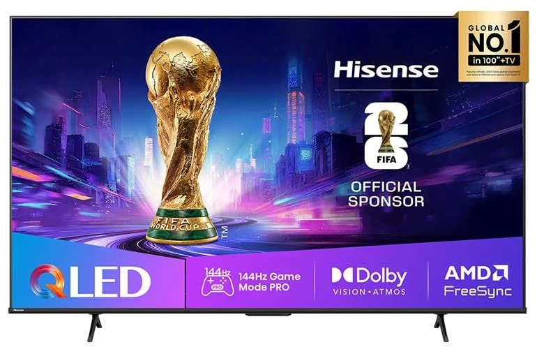 „Hisense 85E7Q PRO“ 85 colių QLED televizorius su 144 Hz 4K raiška ir „Dolby Vision Atmos“ technologija