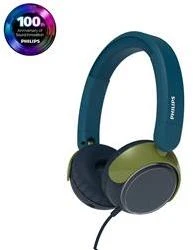 Laidinės vaikiškos ausinės Philips TAK2000CT/00, mėlynos ir žalios spalvos