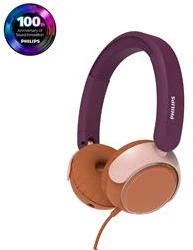 Laidinės vaikiškos ausinės Philips TAK2000MP/00, violetinės ir rudos spalvos