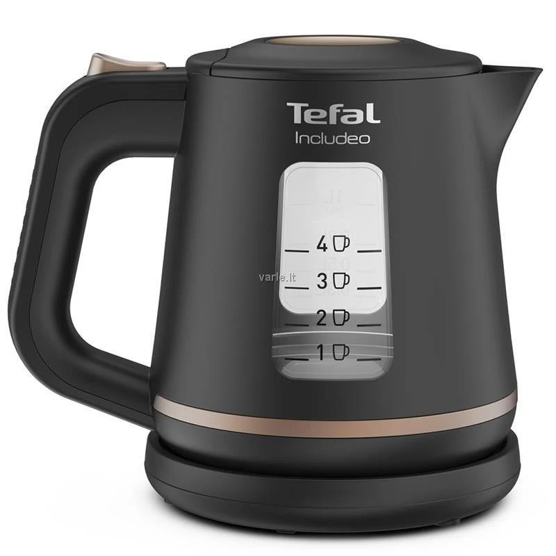 TEFAL | Virdulys | KI533811 | Electric | 2400 W | 1 L | Plastic | 360° rotational base | Juodas