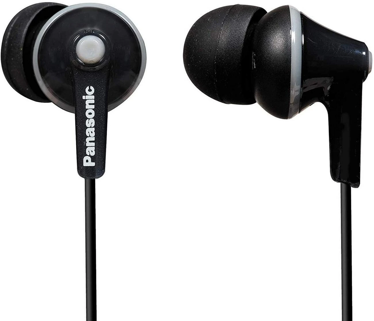 Panasonic RP-HJE125E-K ausinės iš priekio ir šono