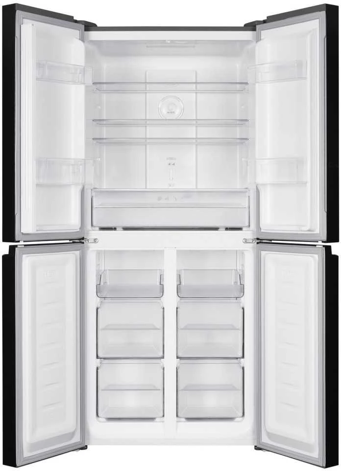 Dviduris šaldytuvas Berk BSB-1871D NF ID Dark Inox, Juodas