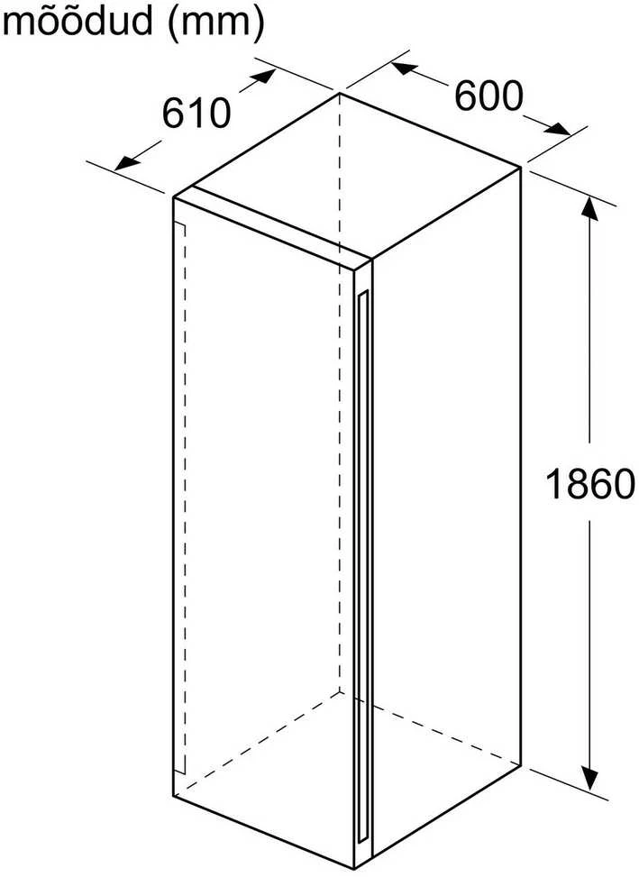 Bosch KWK36ABGA Serija 6, Laisvai pastatomas vyno šaldytuvas, 186 x 60 cm