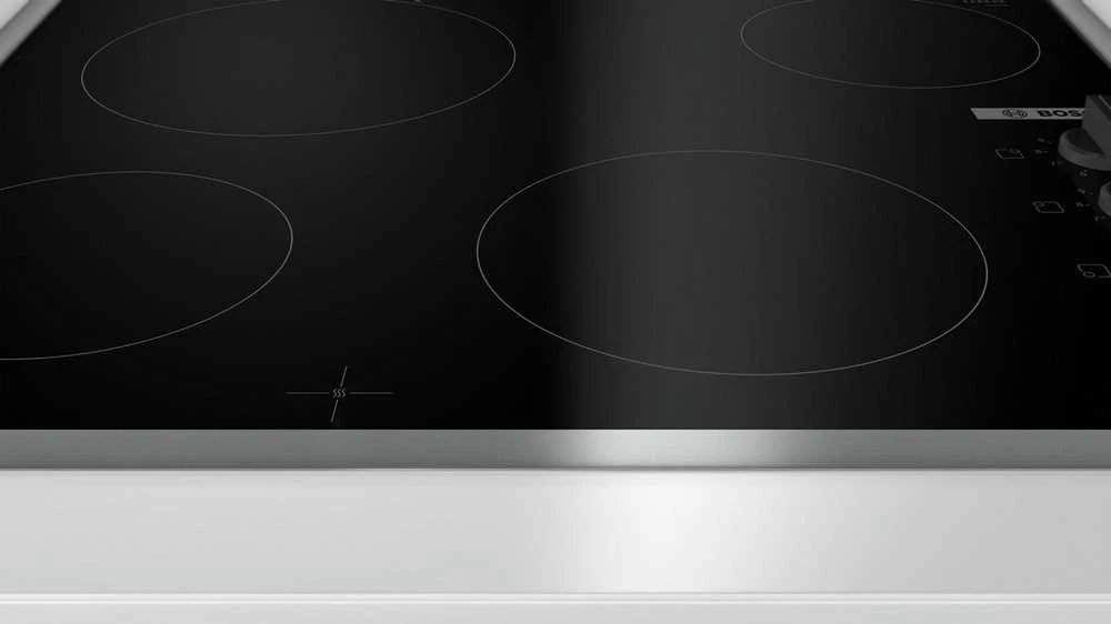 Bosch PKE645CA2E Serija 2, Elektrinė kaitlentė, 60 cm, kaitlentė su plieniniu rėmu