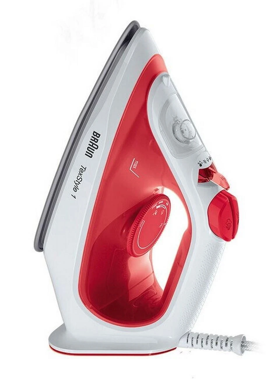 BRAUN TexStyle 1 Garų lygintuvas SI 1090 RD, 1900 W, Raudona/baltas