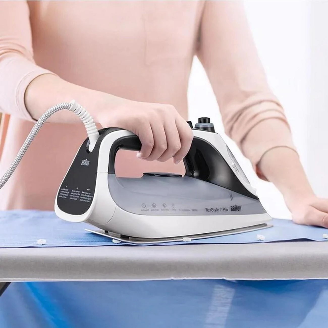 BRAUN TexStyle 7 Pro Garų lygintuvas SI 7149 WB, Baltas/juodas