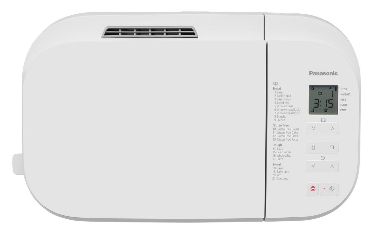Panasonic | Duonkepė | SD-B2510 | Galia 550 W | Programų skaičius 21 | Ekranas Taip | Baltas