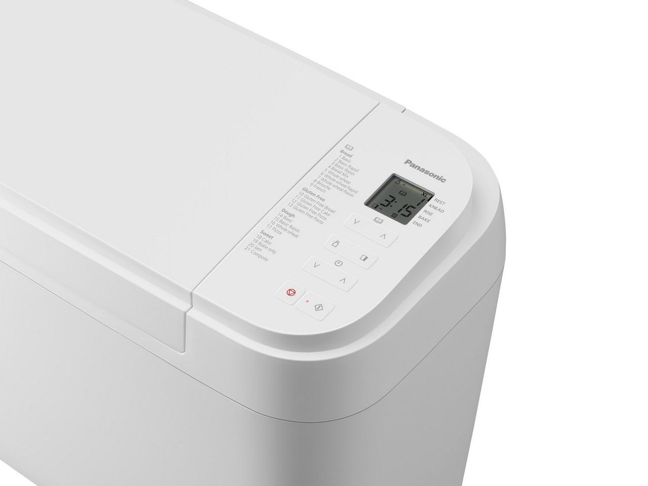 Panasonic | Duonkepė | SD-B2510 | Galia 550 W | Programų skaičius 21 | Ekranas Taip | Baltas