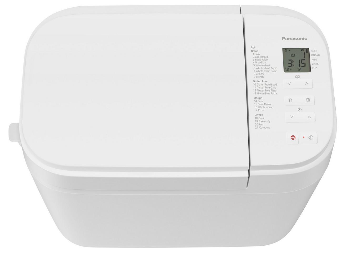 Panasonic | Duonkepė | SD-B2510 | Galia 550 W | Programų skaičius 21 | Ekranas Taip | Baltas