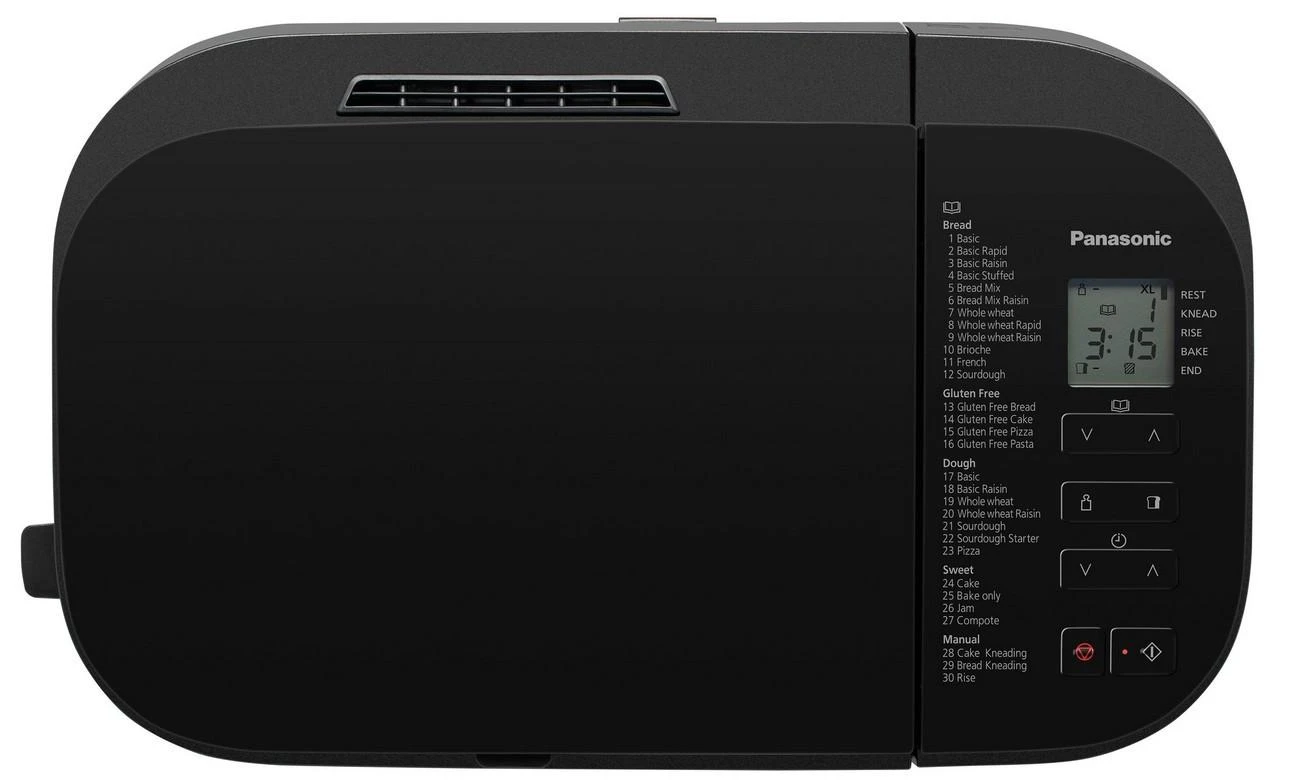Duonkepė Panasonic | Bread Maker | SD-R2530 | Power 550 W | Number of programs 30 | Ekranas Yes | Juodas