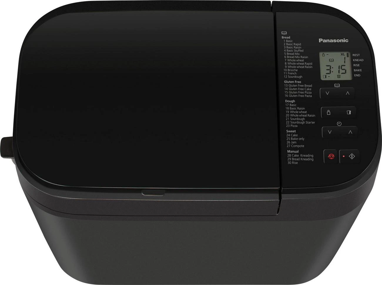 Duonkepė Panasonic | Bread Maker | SD-R2530 | Power 550 W | Number of programs 30 | Ekranas Yes | Juodas