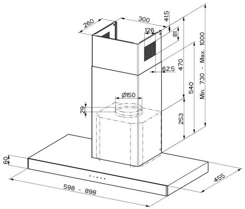 Gartraukis Faber STILO GLASS SMART A60/2